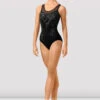 Ladies Lana Mirage Print Scoop Neck Leotard -Dance Dream Shop L4315 BLK FRONT