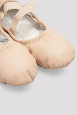 Ladies Odette Leather Ballet Shoes -Dance Dream Shop S0246L PNK 08