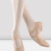 Ladies Pro Elastic Canvas Ballet Shoes -Dance Dream Shop S0621 PNK 01