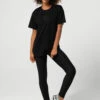 Ladies Tonal Bloch Print Oversized Tee