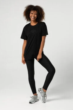 Ladies Tonal Bloch Print Oversized Tee